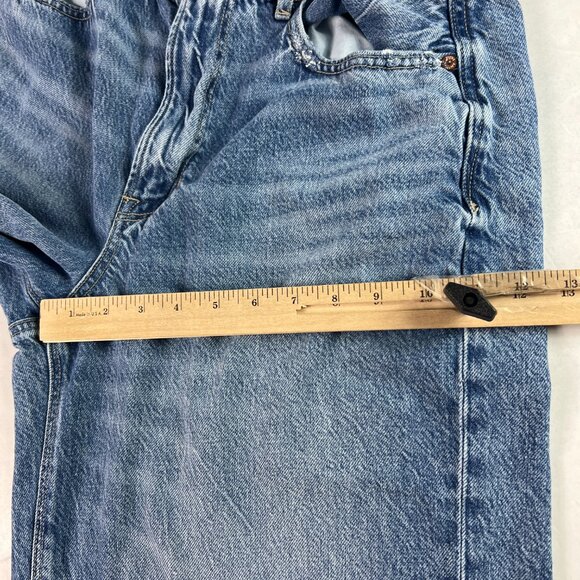 American Eagle Jeans Women's 33x29* High Rise Baggy Wide Leg Blue Denim Tag 14R - Picture 14 of 16